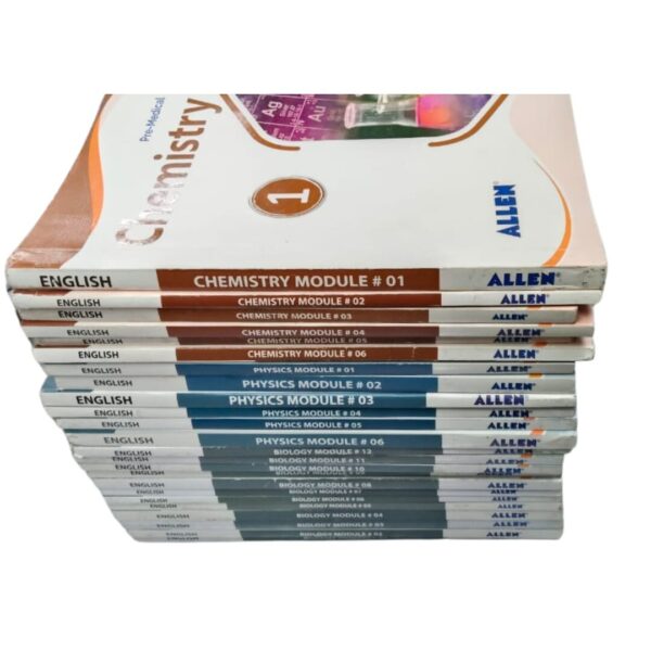 Allen NEET Leader 2023-2024 USED Modules – Full Set of 24 Books (Physics, Chemistry & Biology)