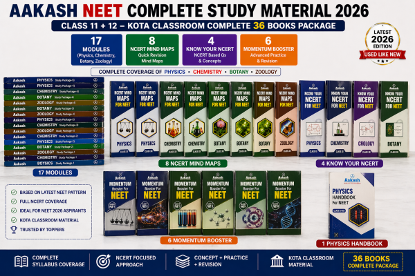 Aakash NEET Complete 36 Books 2026 | 17 Modules + NCERT Maps + Know Your NCERT + Momentum Booster