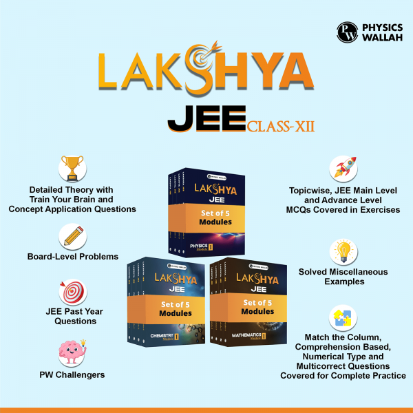 PW Lakshya JEE Class 12 2025 | 15 Books | PCM Modules with Solutions
