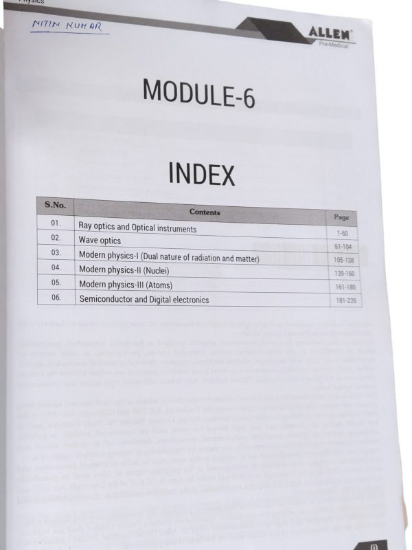 ALLEN NEET Chemistry Modules | 6 Booklets | Class 11 & 12
